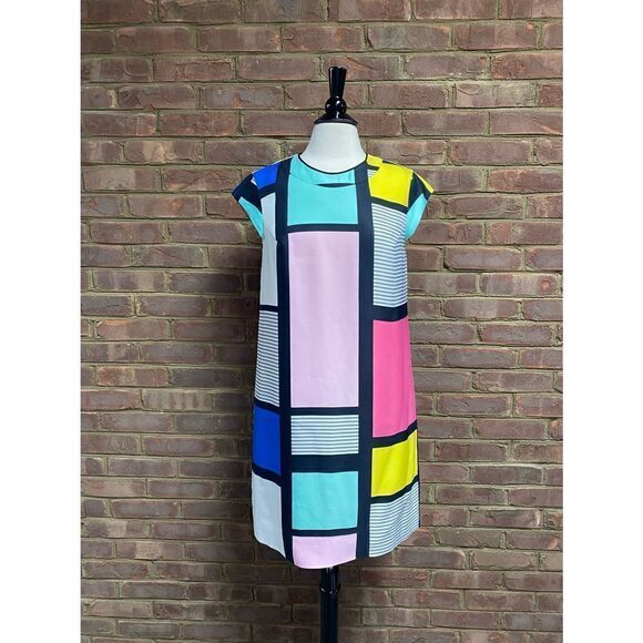 Kate Spade Claudette Colorblock Shift Dress Size 8 - Picture 2 of 5